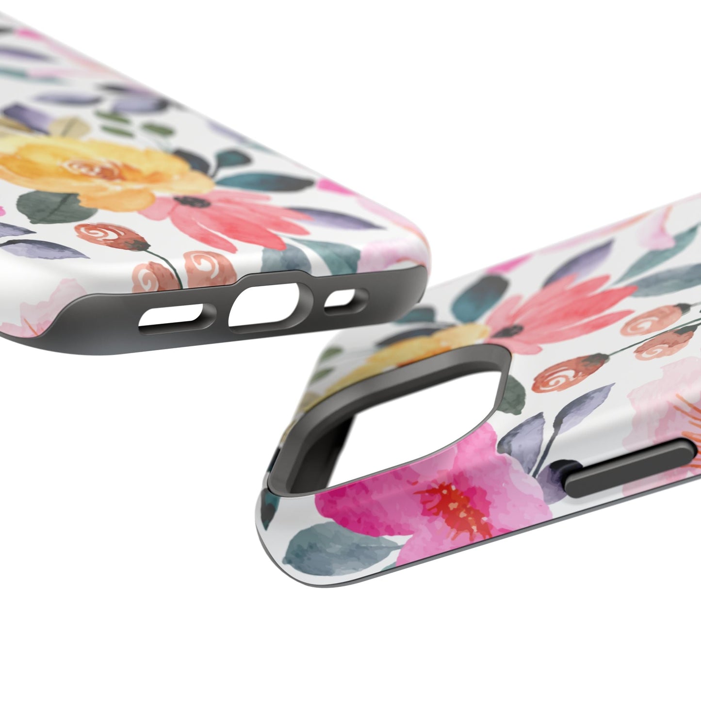 Blossoming Beauty – MagSafe Case with Pastel Floral Watercolor Design - BOGO Cases