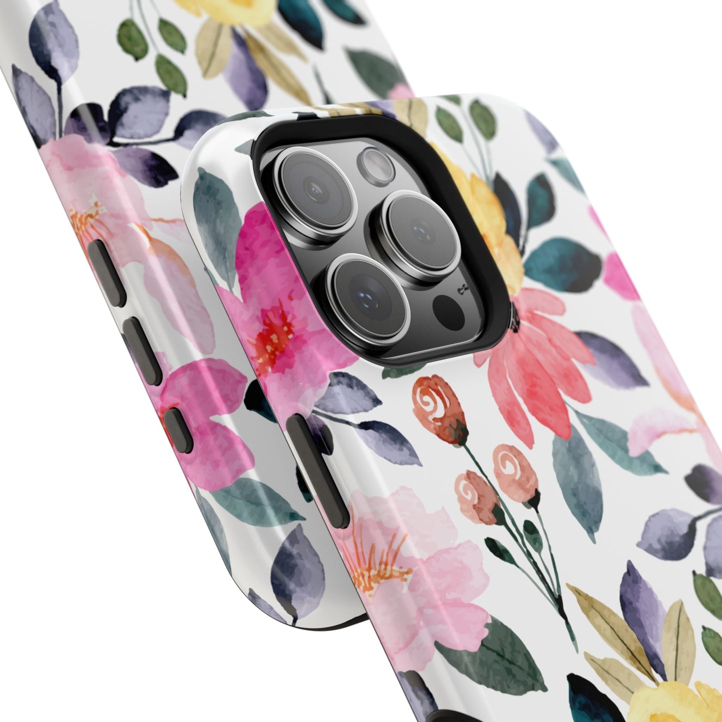 Blossoming Beauty – MagSafe Case with Pastel Floral Watercolor Design - BOGO Cases