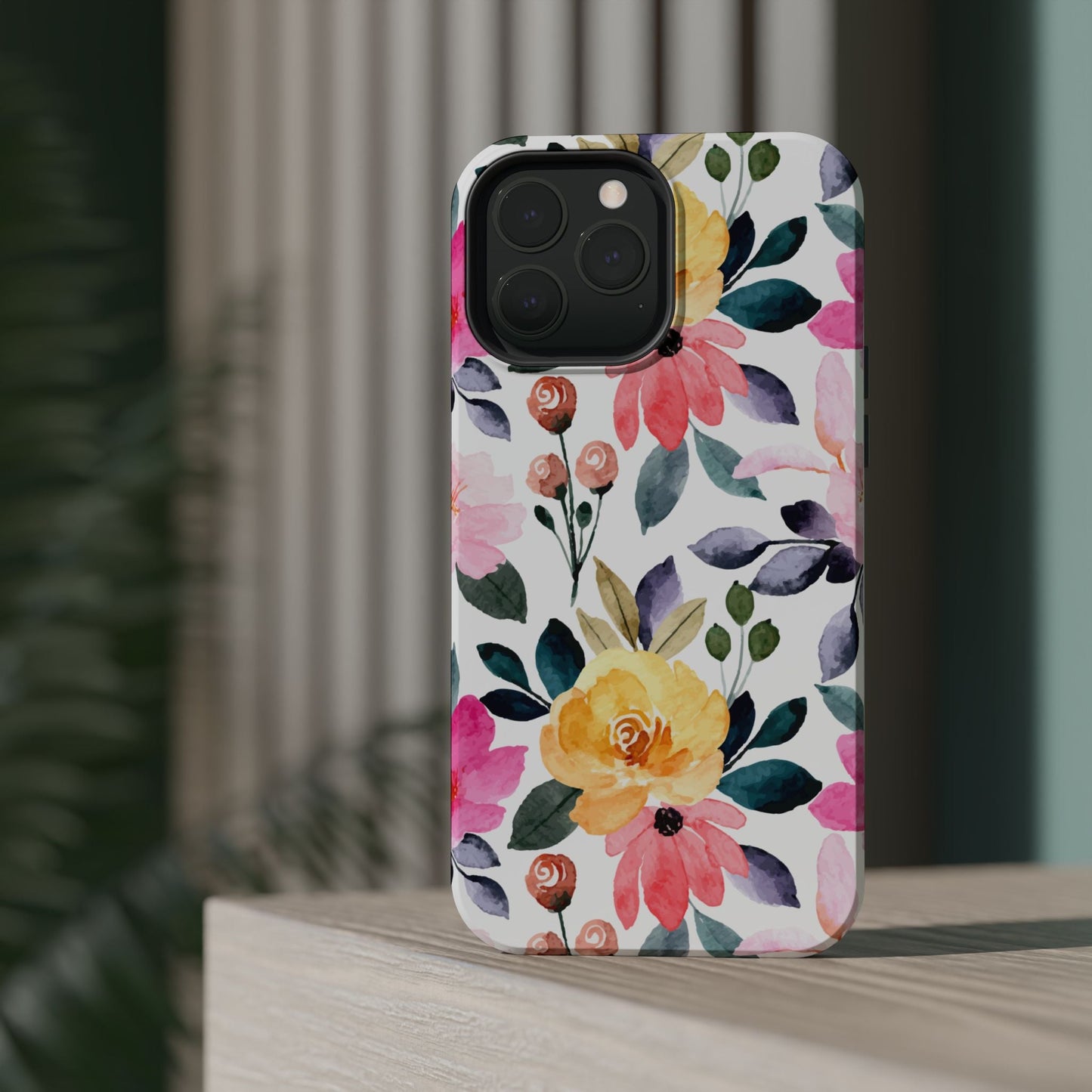 Blossoming Beauty – MagSafe Case with Pastel Floral Watercolor Design - BOGO Cases