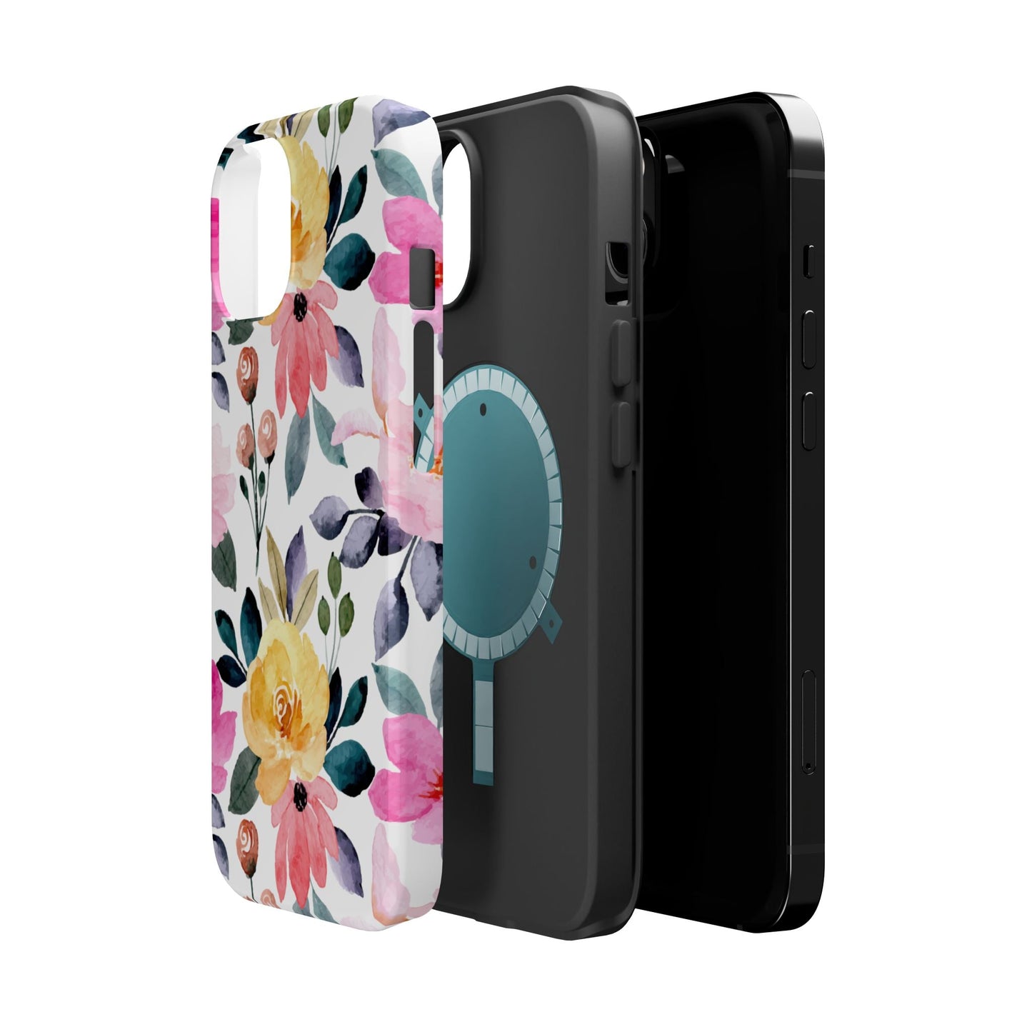 Blossoming Beauty – MagSafe Case with Pastel Floral Watercolor Design - BOGO Cases