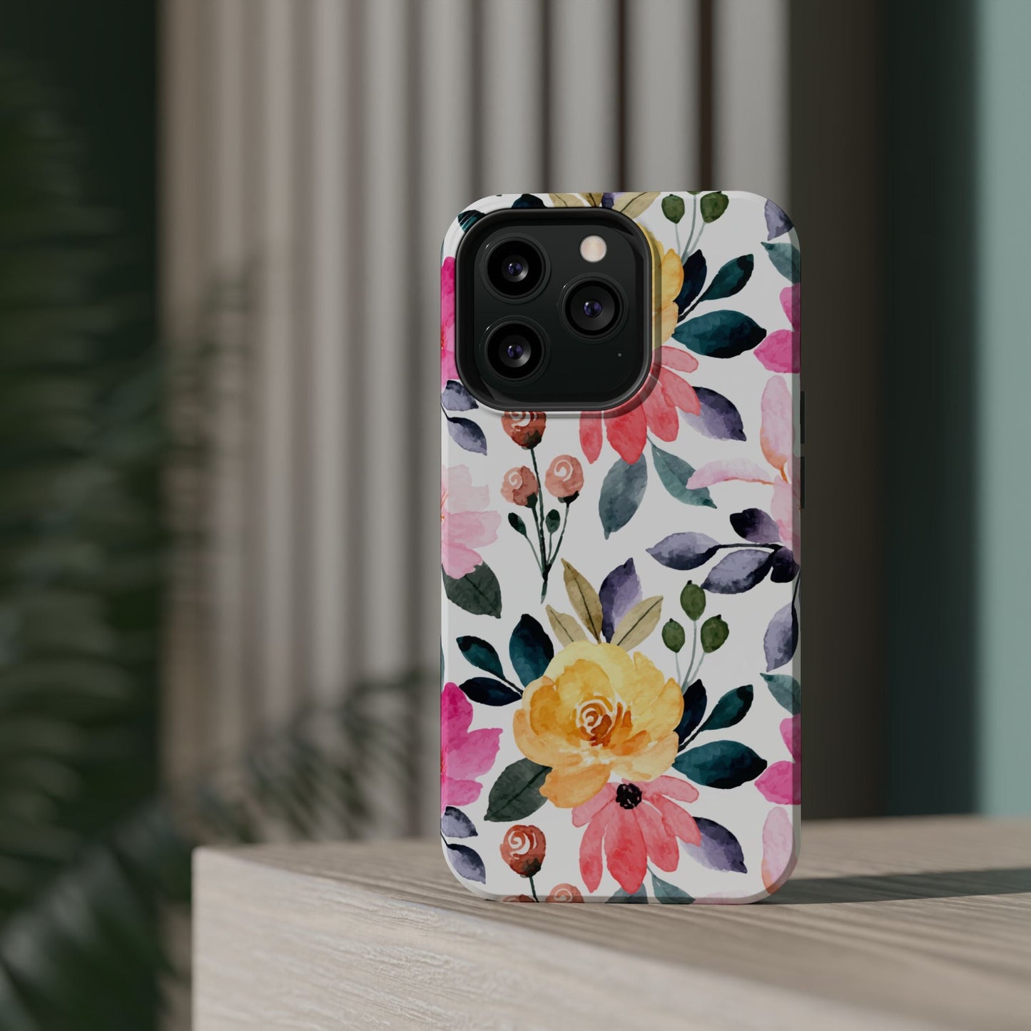 Blossoming Beauty – MagSafe Case with Pastel Floral Watercolor Design - BOGO Cases
