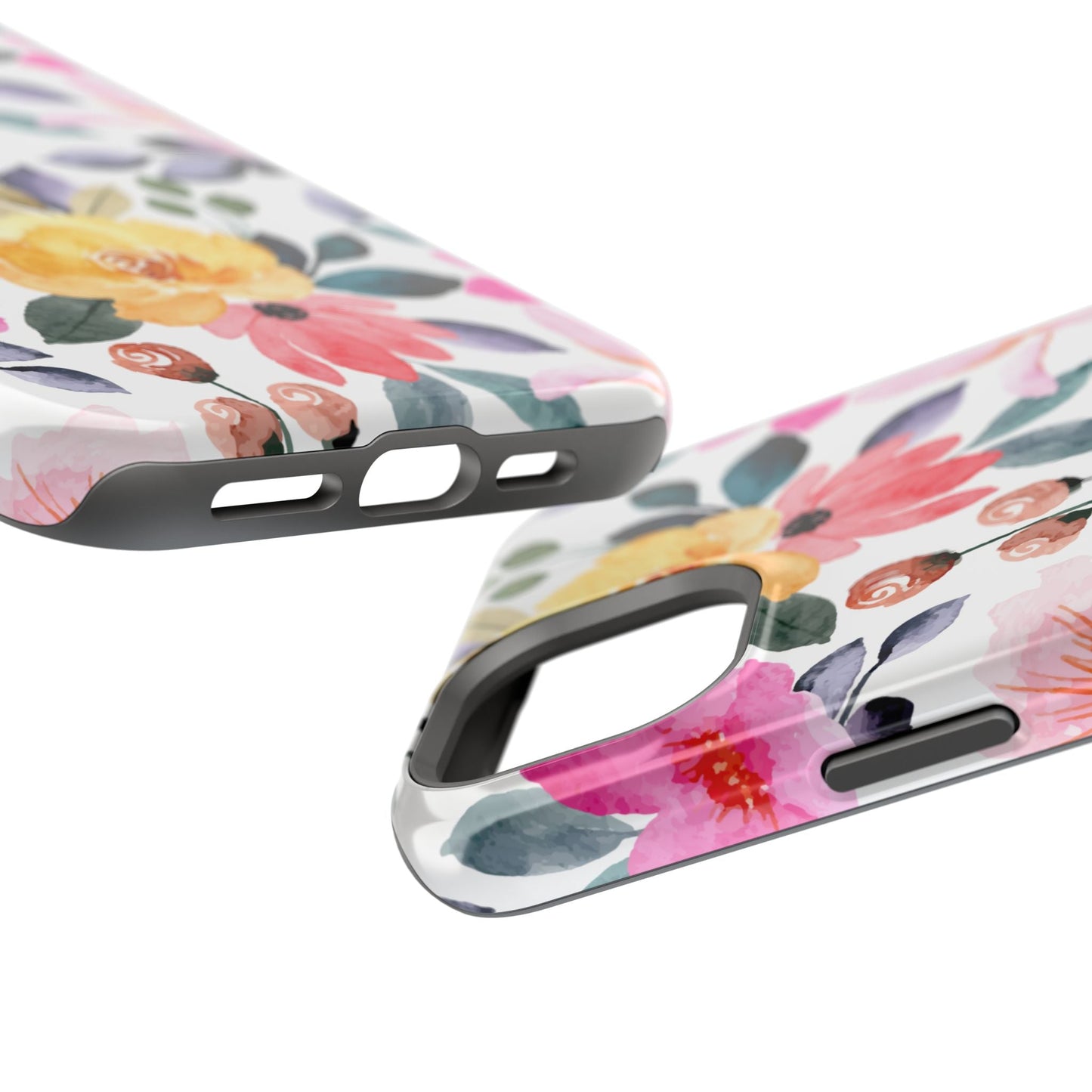 Blossoming Beauty – MagSafe Case with Pastel Floral Watercolor Design - BOGO Cases