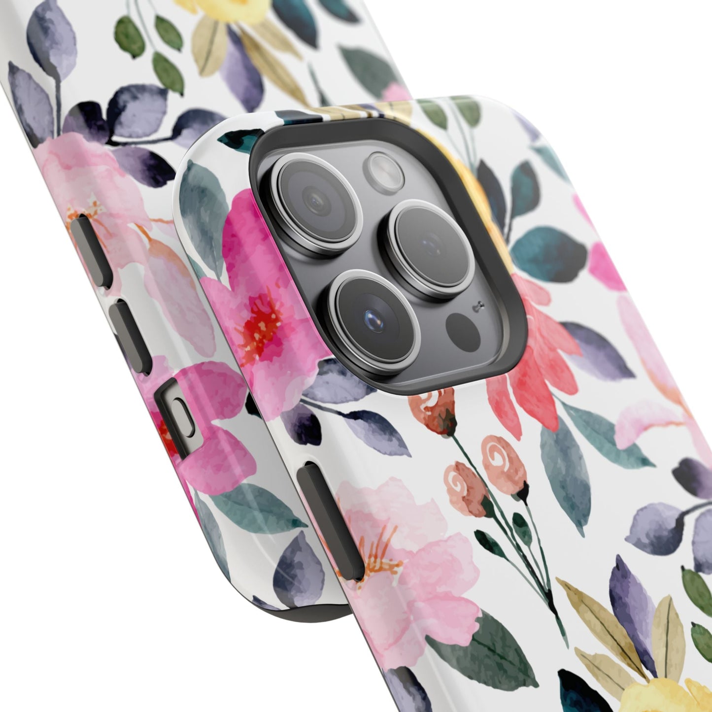 Blossoming Beauty – MagSafe Case with Pastel Floral Watercolor Design - BOGO Cases