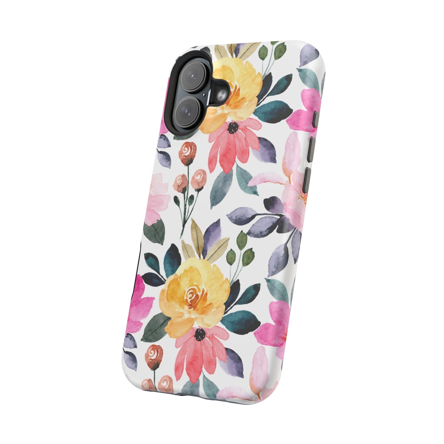 Blossoming Beauty – MagSafe Case with Pastel Floral Watercolor Design - BOGO Cases