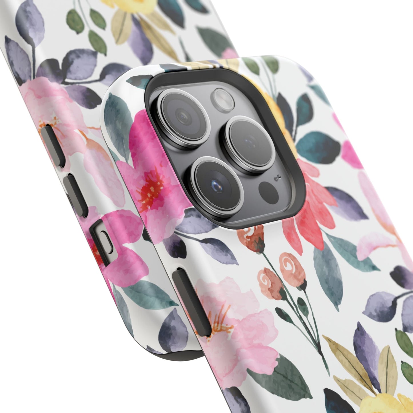 Blossoming Beauty – MagSafe Case with Pastel Floral Watercolor Design - BOGO Cases