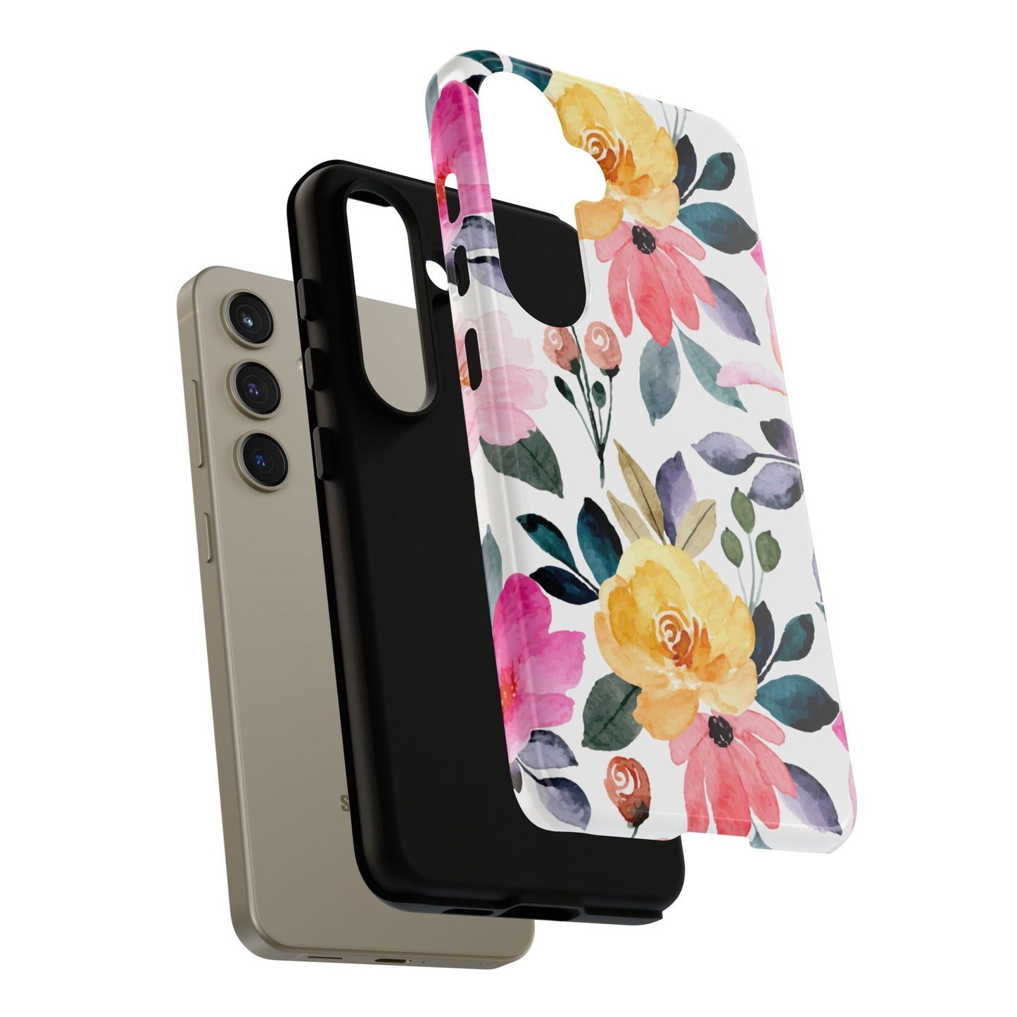 Blossoming Beauty – Samsung Galaxy Case with Watercolor Floral Design - BOGO Cases