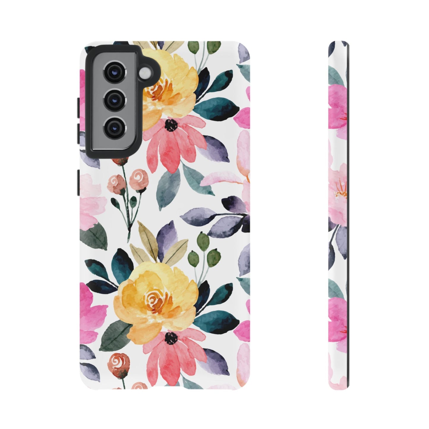 Blossoming Beauty – Samsung Galaxy Case with Watercolor Floral Design - BOGO Cases