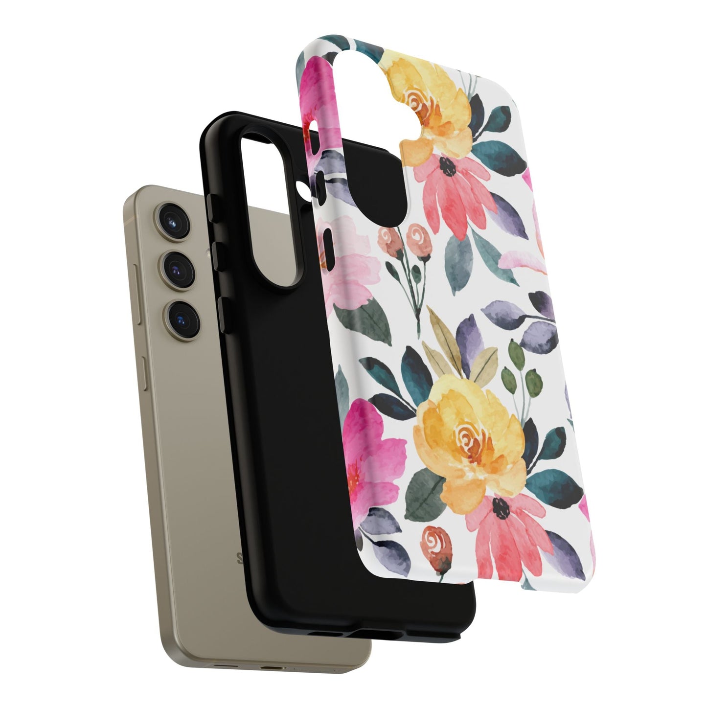 Blossoming Beauty – Samsung Galaxy Case with Watercolor Floral Design - BOGO Cases