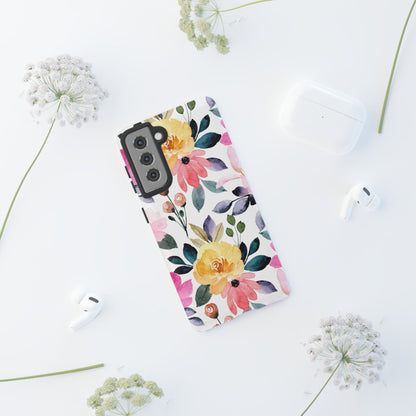 Blossoming Beauty – Samsung Galaxy Case with Watercolor Floral Design - BOGO Cases