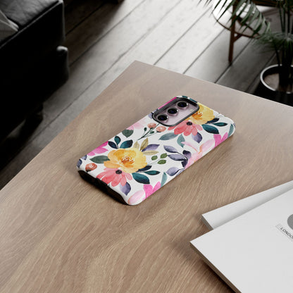Blossoming Beauty – Samsung Galaxy Case with Watercolor Floral Design - BOGO Cases
