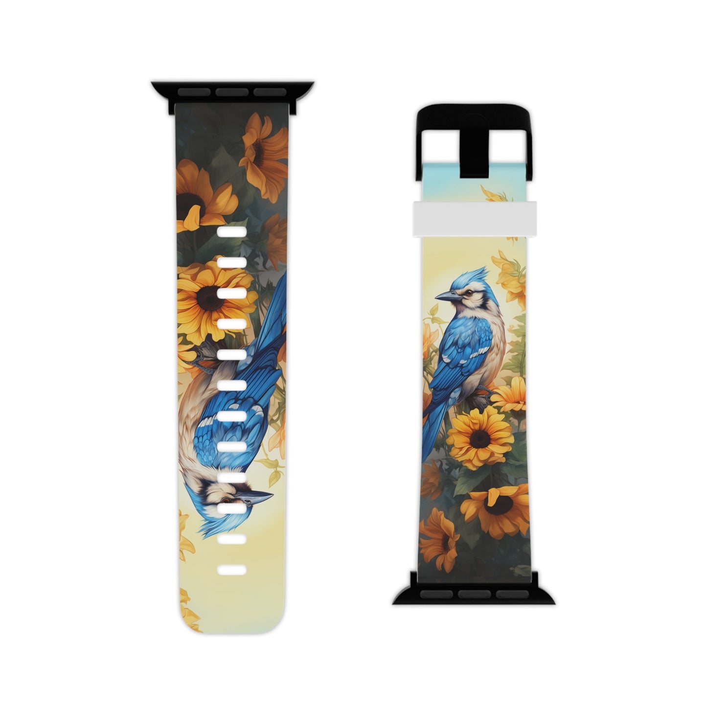 Blue Jay & Sunflowers Apple Watch Band - BOGO Cases