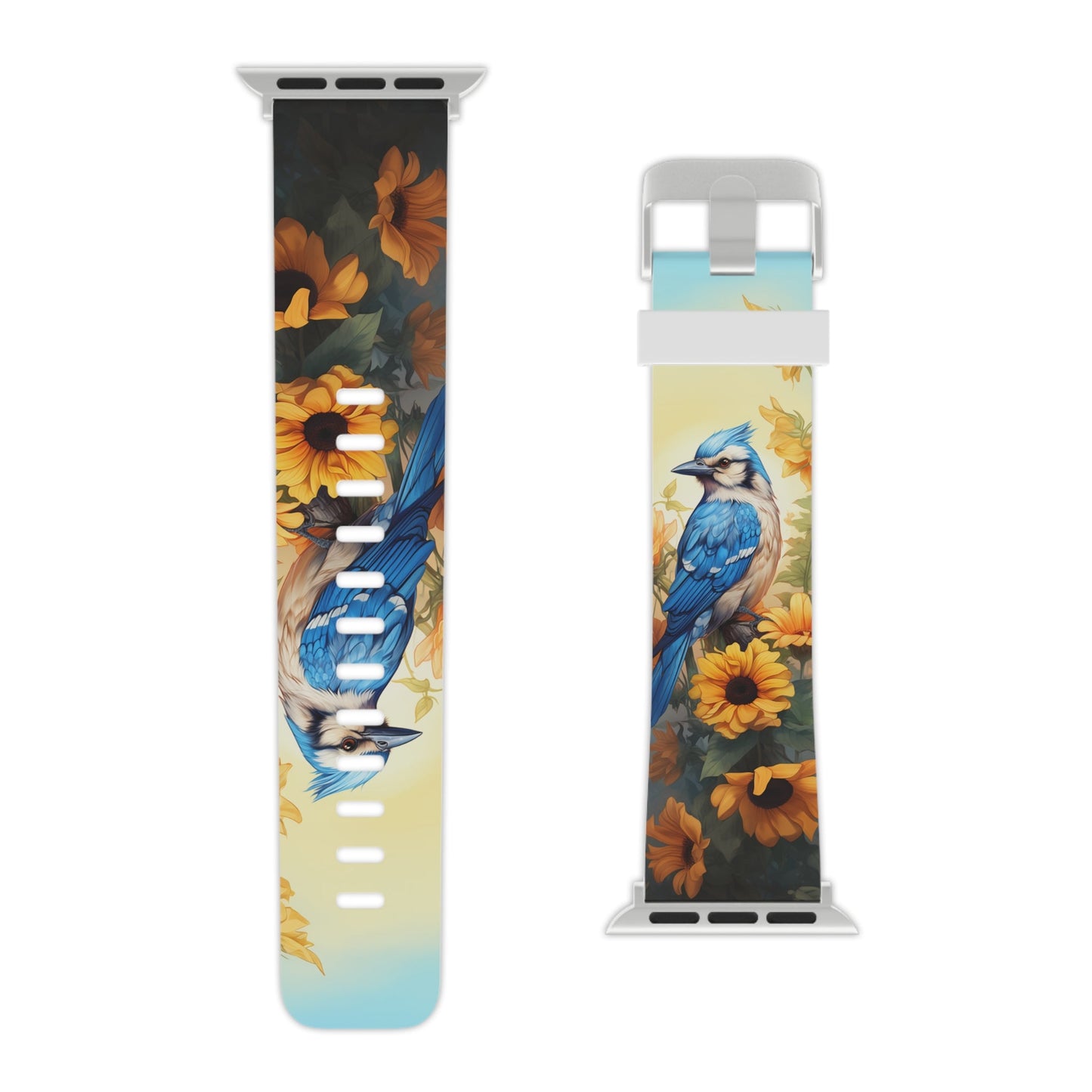 Blue Jay & Sunflowers Apple Watch Band - BOGO Cases