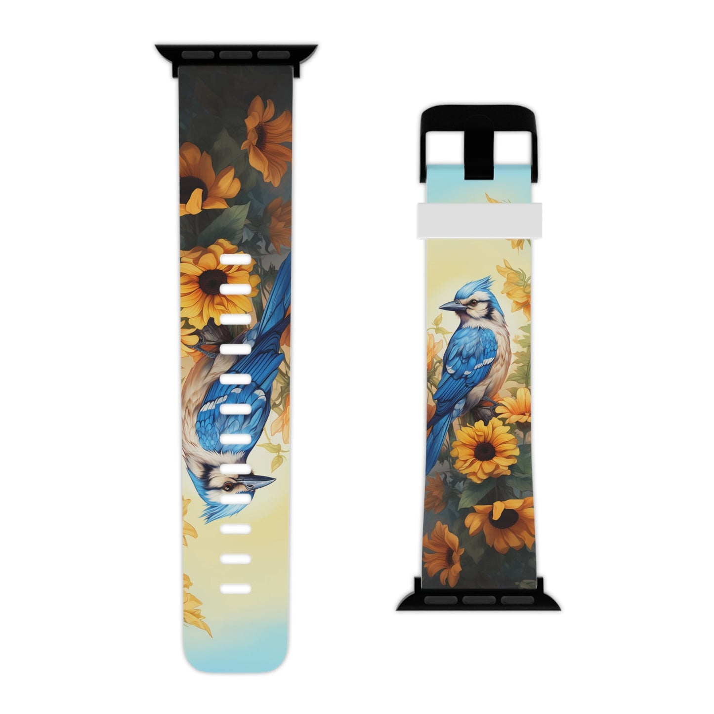 Blue Jay & Sunflowers Apple Watch Band - BOGO Cases