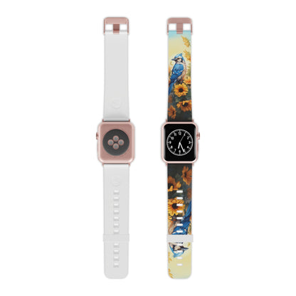 Blue Jay & Sunflowers Apple Watch Band - BOGO Cases