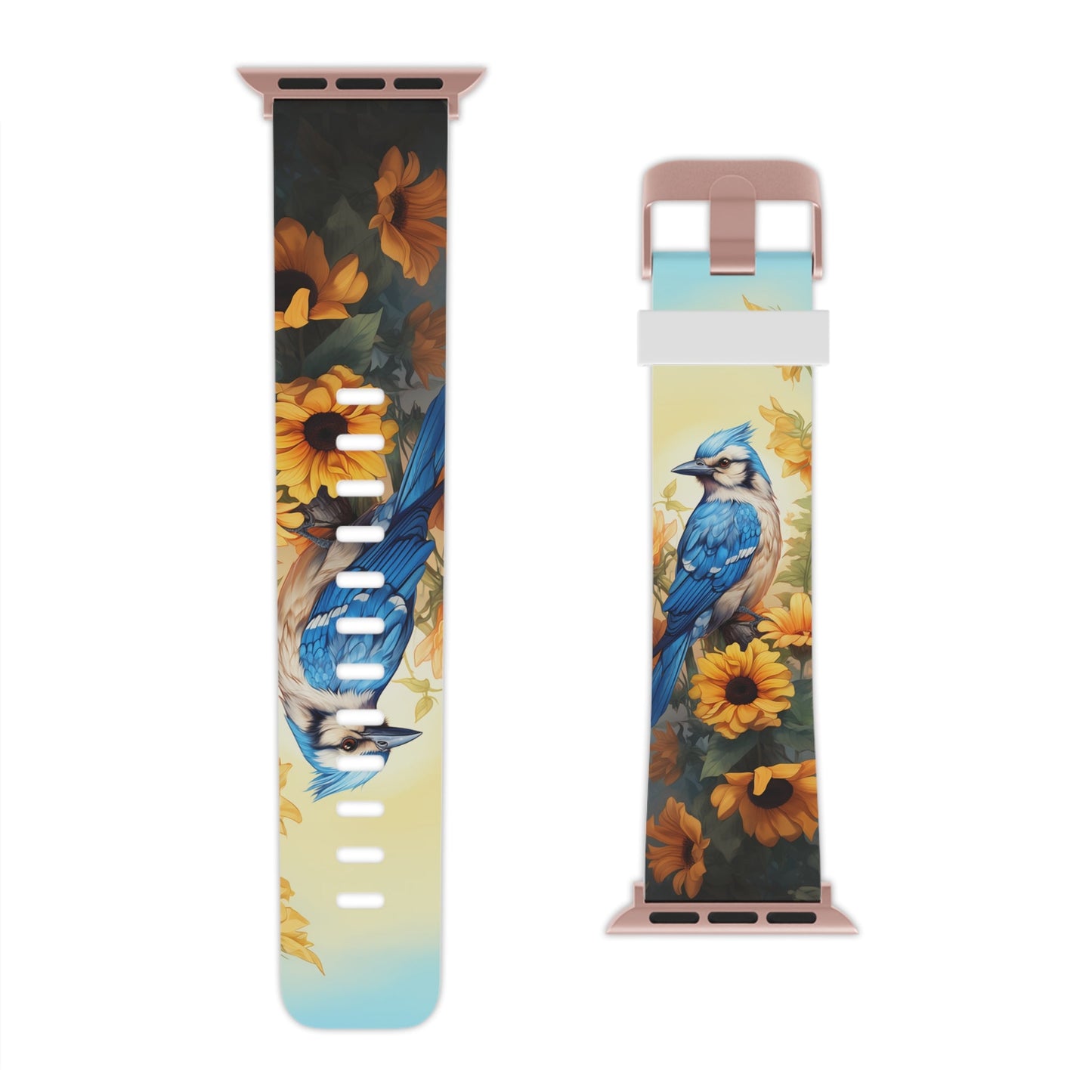 Blue Jay & Sunflowers Apple Watch Band - BOGO Cases
