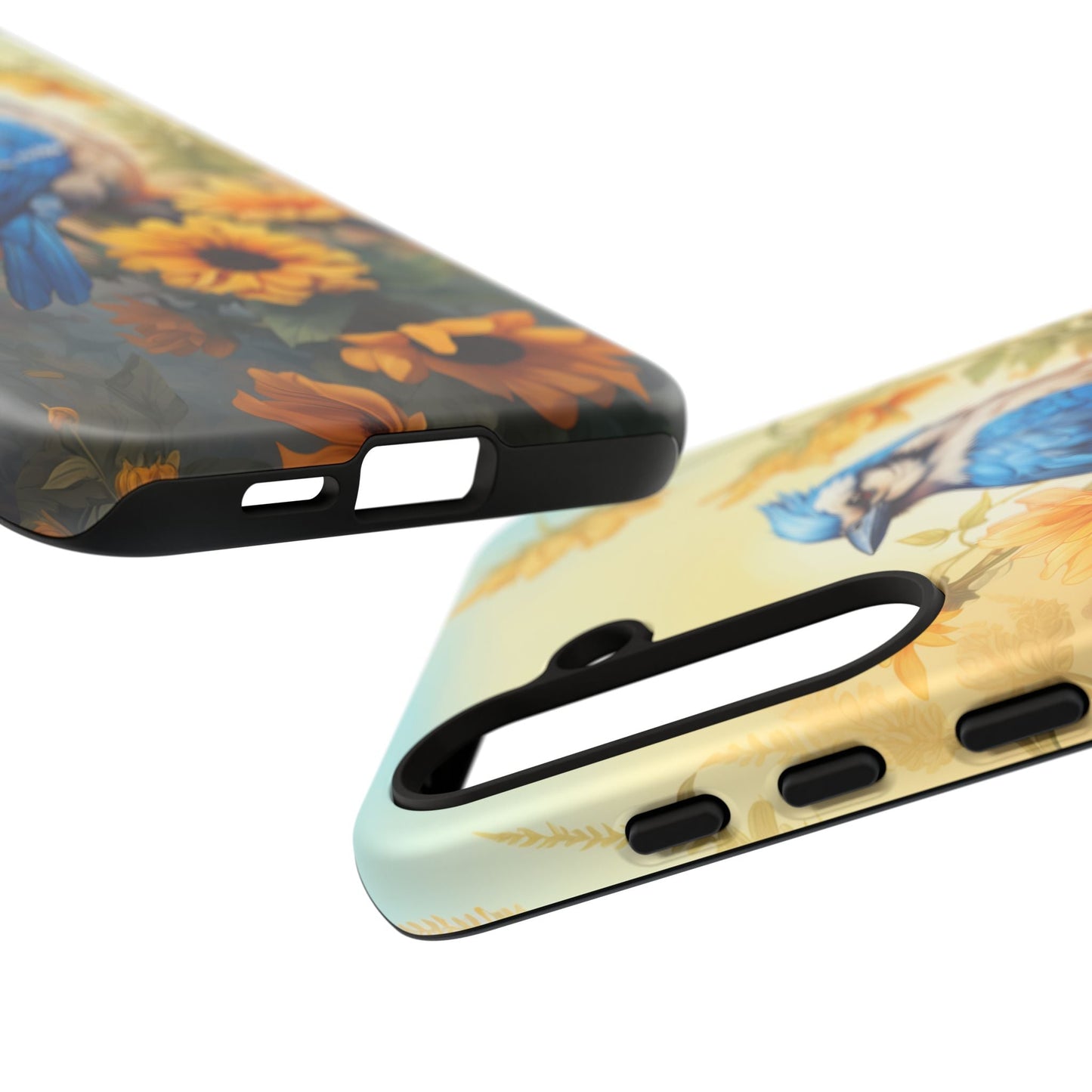 Blue Jay & Sunflowers Phone Case - Perfect Gift for Bird Lovers! - BOGO Cases