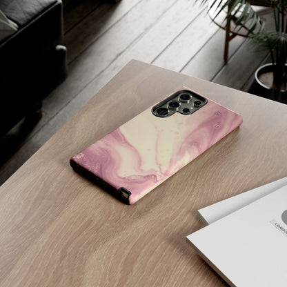 Blush Marble Glow – Samsung Galaxy Case with Rose Gold Swirl Design - BOGO Cases