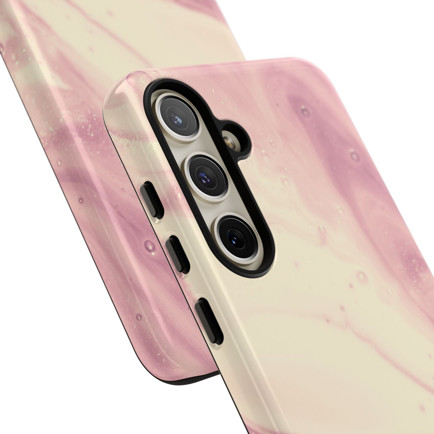 Blush Marble Glow – Samsung Galaxy Case with Rose Gold Swirl Design - BOGO Cases