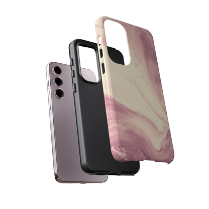 Blush Marble Glow – Samsung Galaxy Case with Rose Gold Swirl Design - BOGO Cases