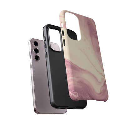 Blush Marble Glow – Samsung Galaxy Case with Rose Gold Swirl Design - BOGO Cases