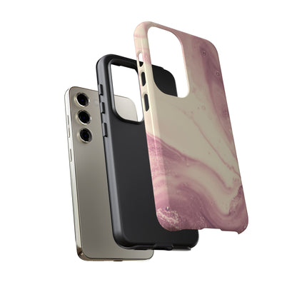 Blush Marble Glow – Samsung Galaxy Case with Rose Gold Swirl Design - BOGO Cases