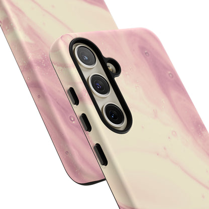 Blush Marble Glow – Samsung Galaxy Case with Rose Gold Swirl Design - BOGO Cases