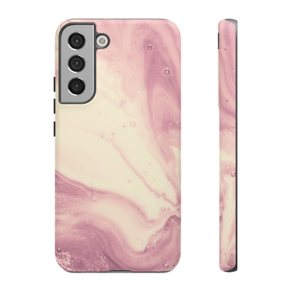 Blush Marble Glow – Samsung Galaxy Case with Rose Gold Swirl Design - BOGO Cases