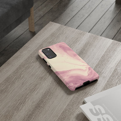 Blush Marble Glow – Samsung Galaxy Case with Rose Gold Swirl Design - BOGO Cases