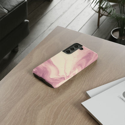 Blush Marble Glow – Samsung Galaxy Case with Rose Gold Swirl Design - BOGO Cases