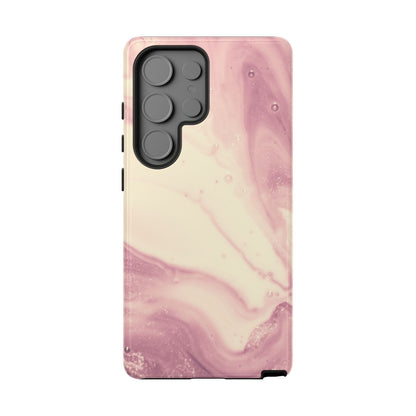 Blush Marble Glow – Samsung Galaxy Case with Rose Gold Swirl Design - BOGO Cases