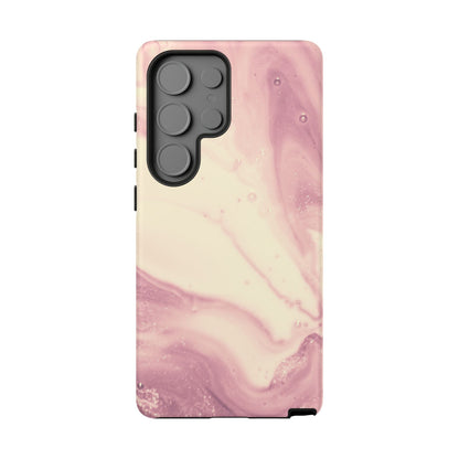 Blush Marble Glow – Samsung Galaxy Case with Rose Gold Swirl Design - BOGO Cases