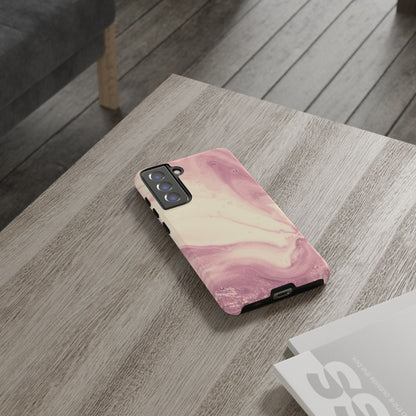 Blush Marble Glow – Samsung Galaxy Case with Rose Gold Swirl Design - BOGO Cases