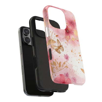 Blush Pink Floral Butterfly - iPhone Case - BOGO Cases