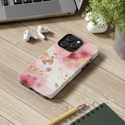 Blush Pink Floral Butterfly - iPhone Case - BOGO Cases
