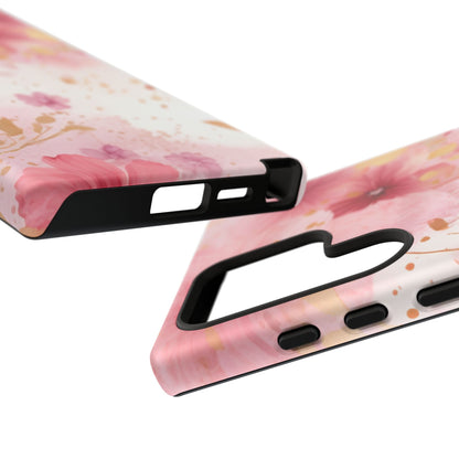 Blush Pink Floral Butterfly - Samsung Galaxy Case - BOGO Cases