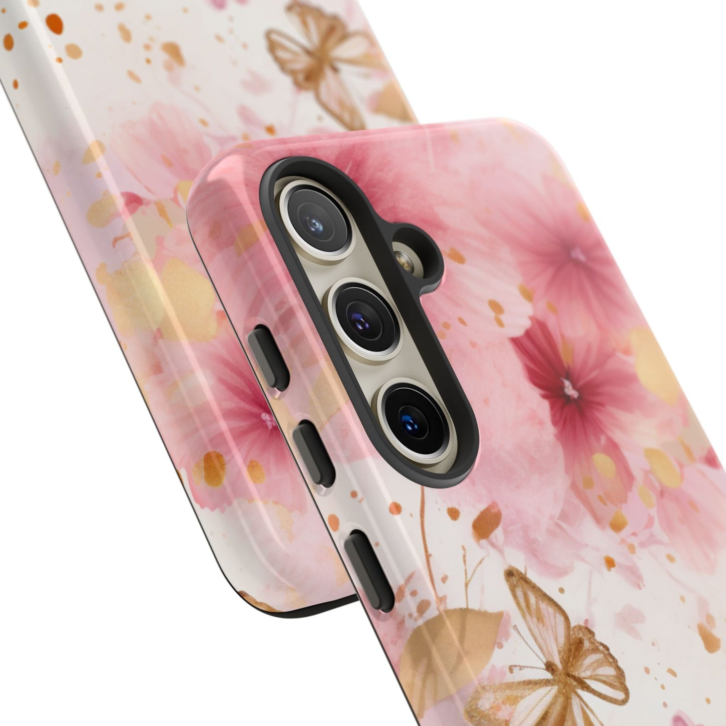 Blush Pink Floral Butterfly - Samsung Galaxy Case - BOGO Cases