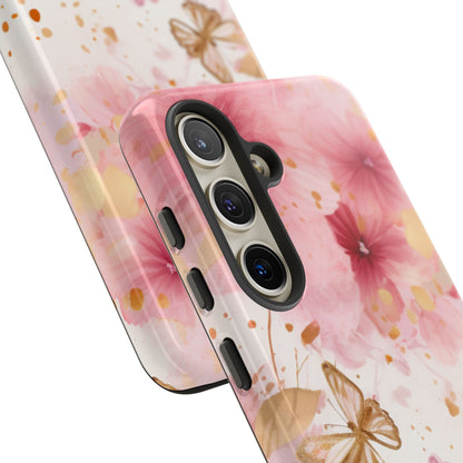 Blush Pink Floral Butterfly - Samsung Galaxy Case - BOGO Cases