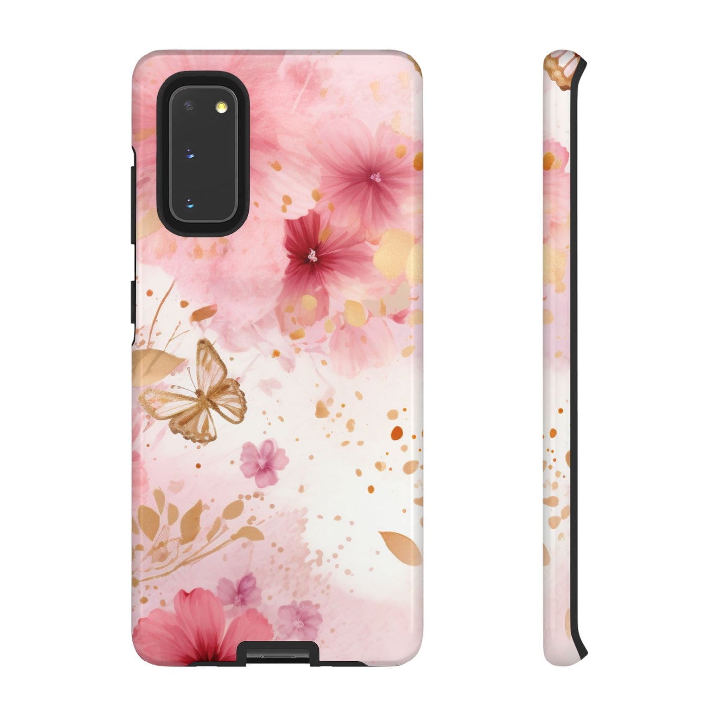 Blush Pink Floral Butterfly - Samsung Galaxy Case - BOGO Cases
