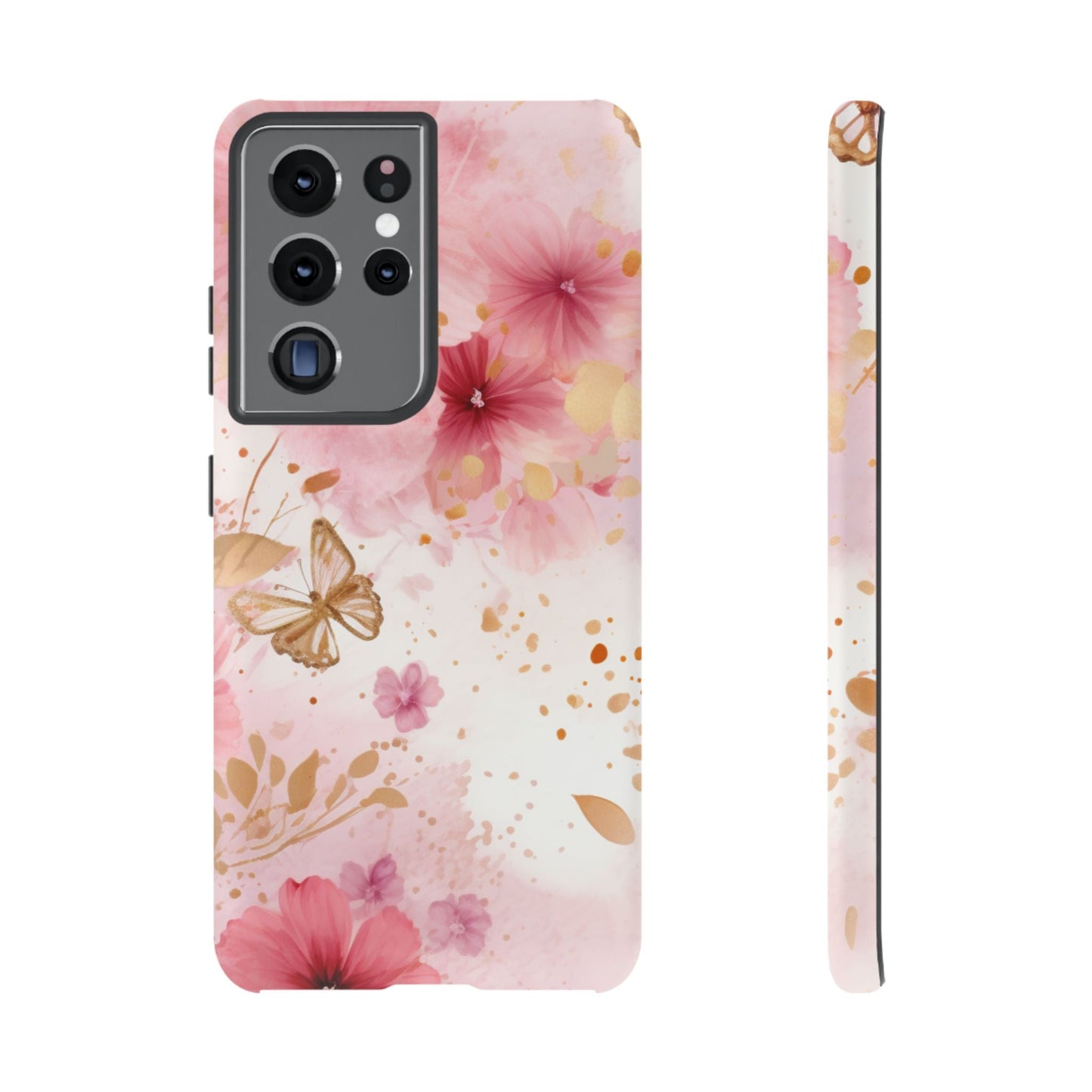 Blush Pink Floral Butterfly - Samsung Galaxy Case - BOGO Cases