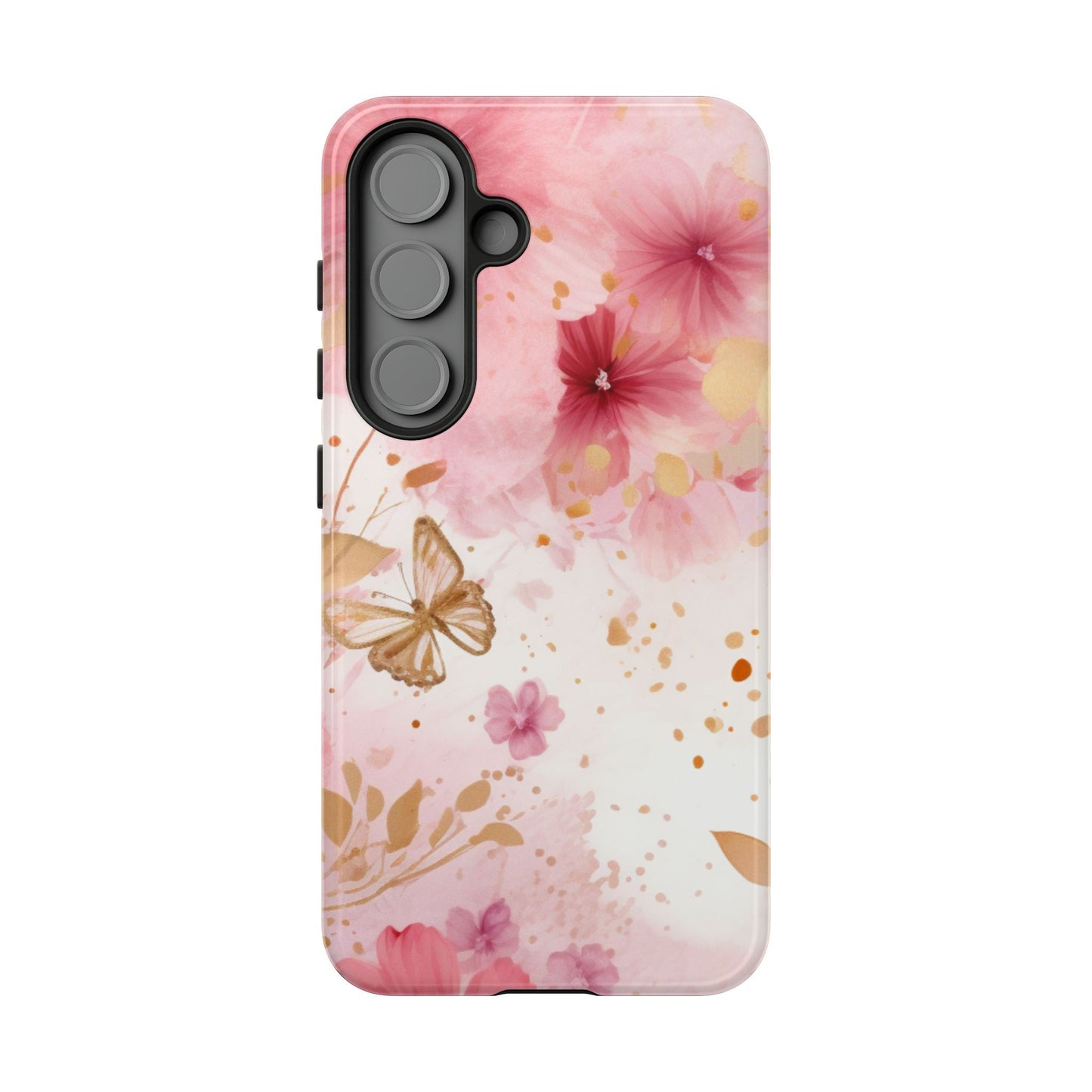Blush Pink Floral Butterfly - Samsung Galaxy Case - BOGO Cases
