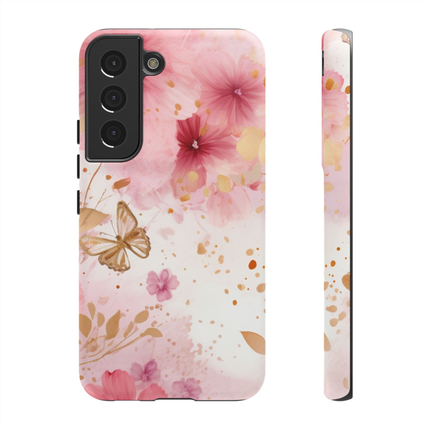 Blush Pink Floral Butterfly - Samsung Galaxy Case - BOGO Cases