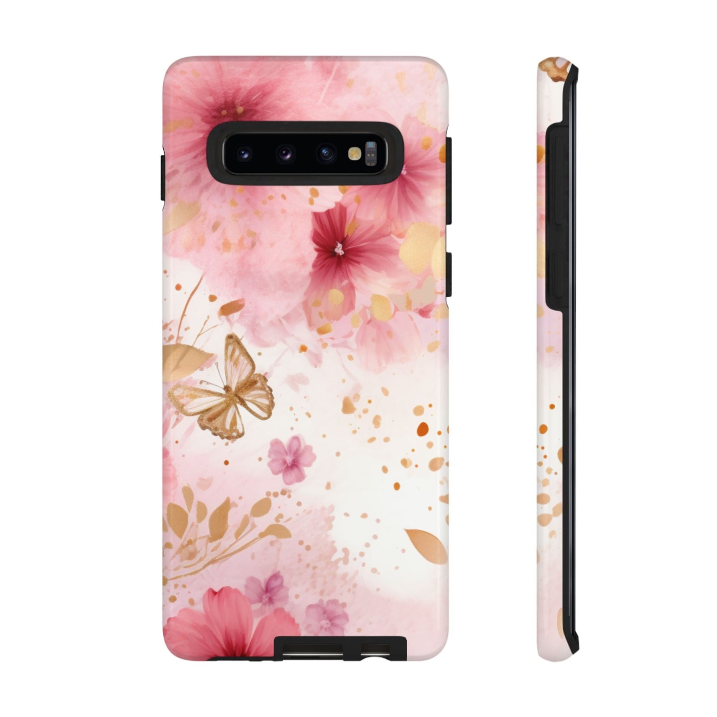 Blush Pink Floral Butterfly - Samsung Galaxy Case - BOGO Cases