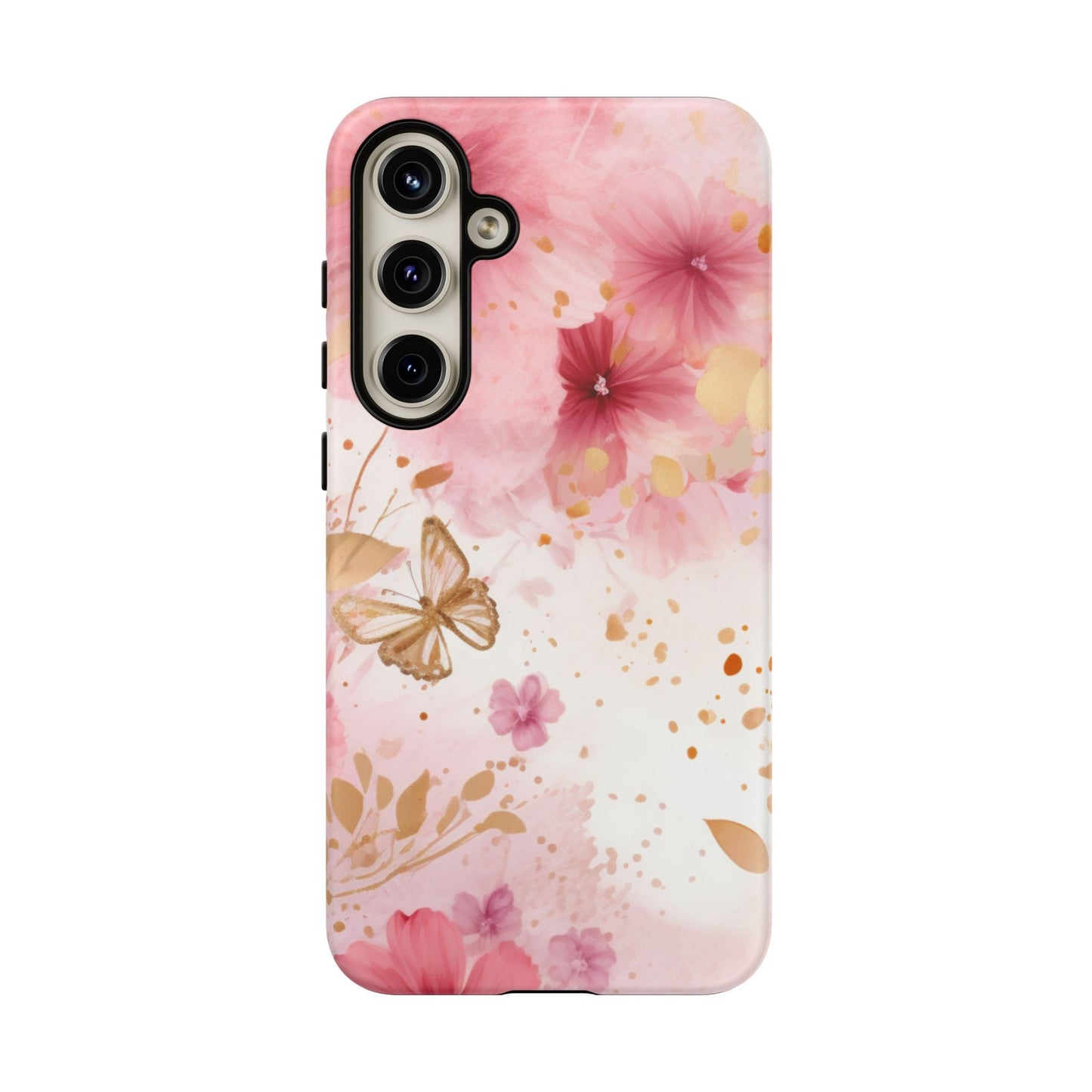 Blush Pink Floral Butterfly - Samsung Galaxy Case - BOGO Cases