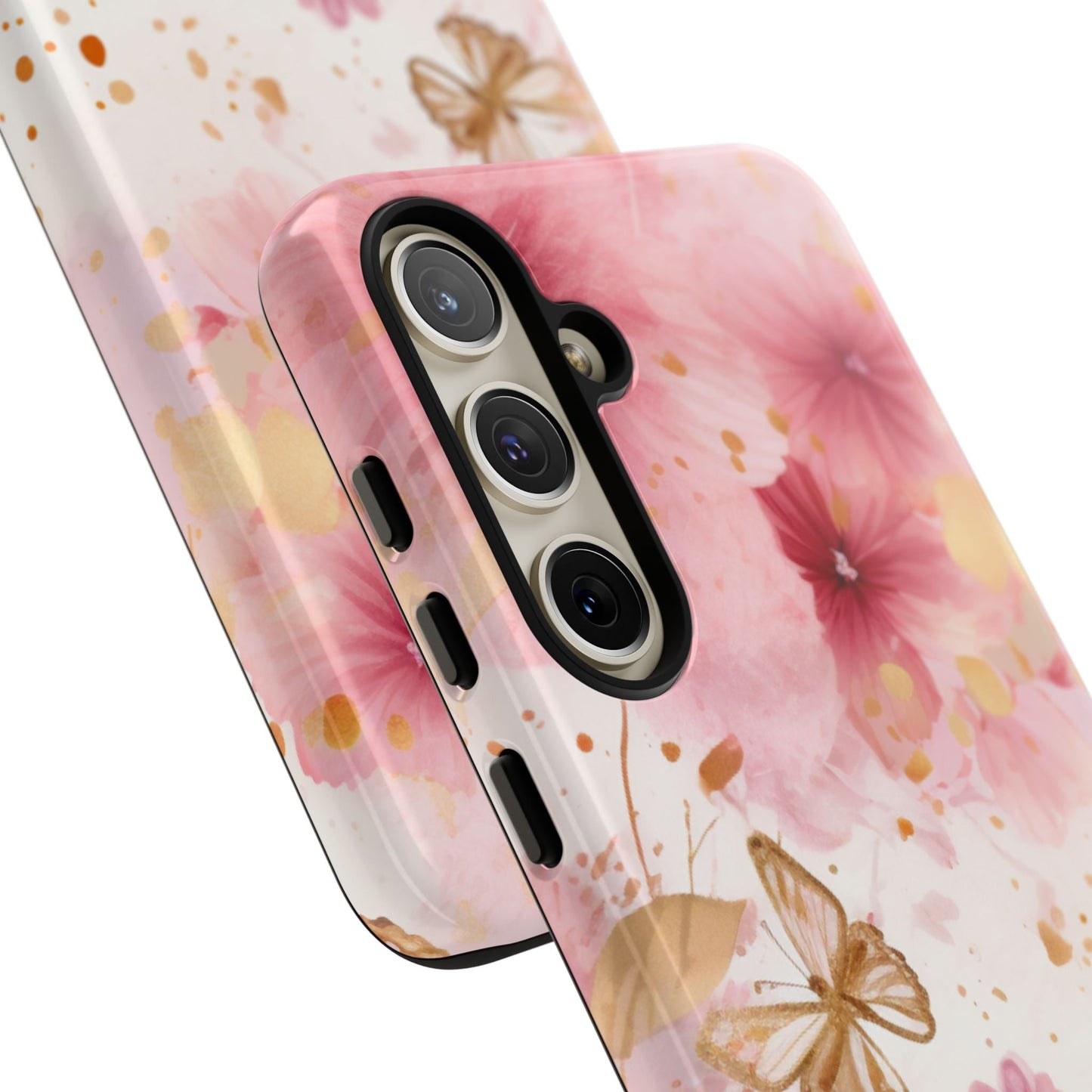 Blush Pink Floral Butterfly - Samsung Galaxy Case - BOGO Cases