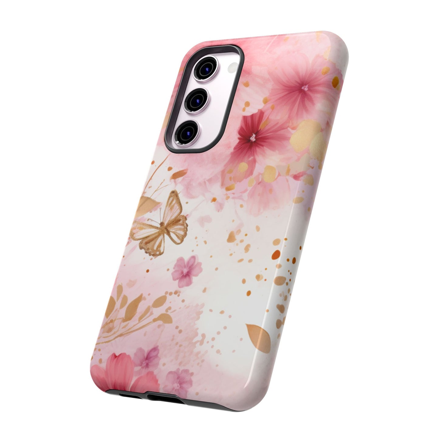 Blush Pink Floral Butterfly - Samsung Galaxy Case - BOGO Cases