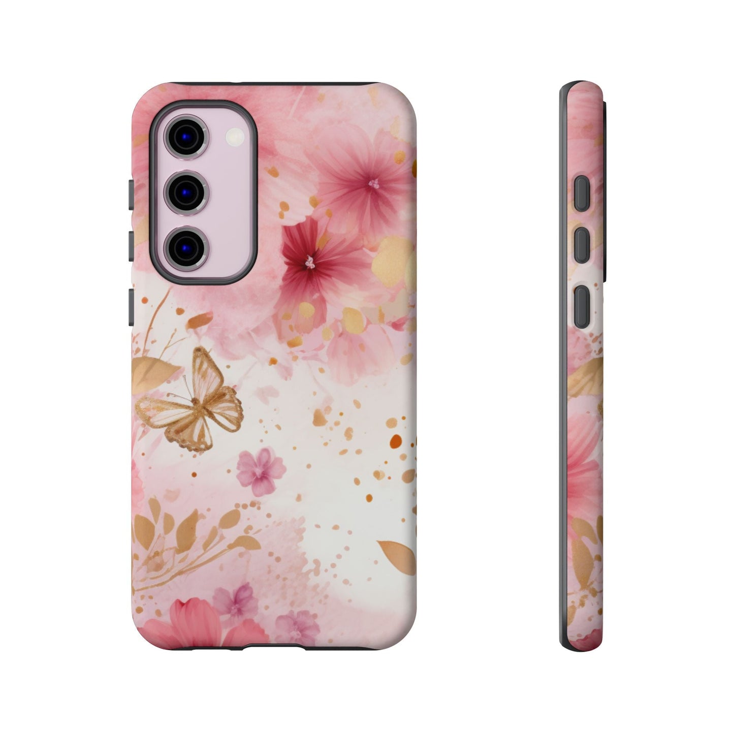 Blush Pink Floral Butterfly - Samsung Galaxy Case - BOGO Cases