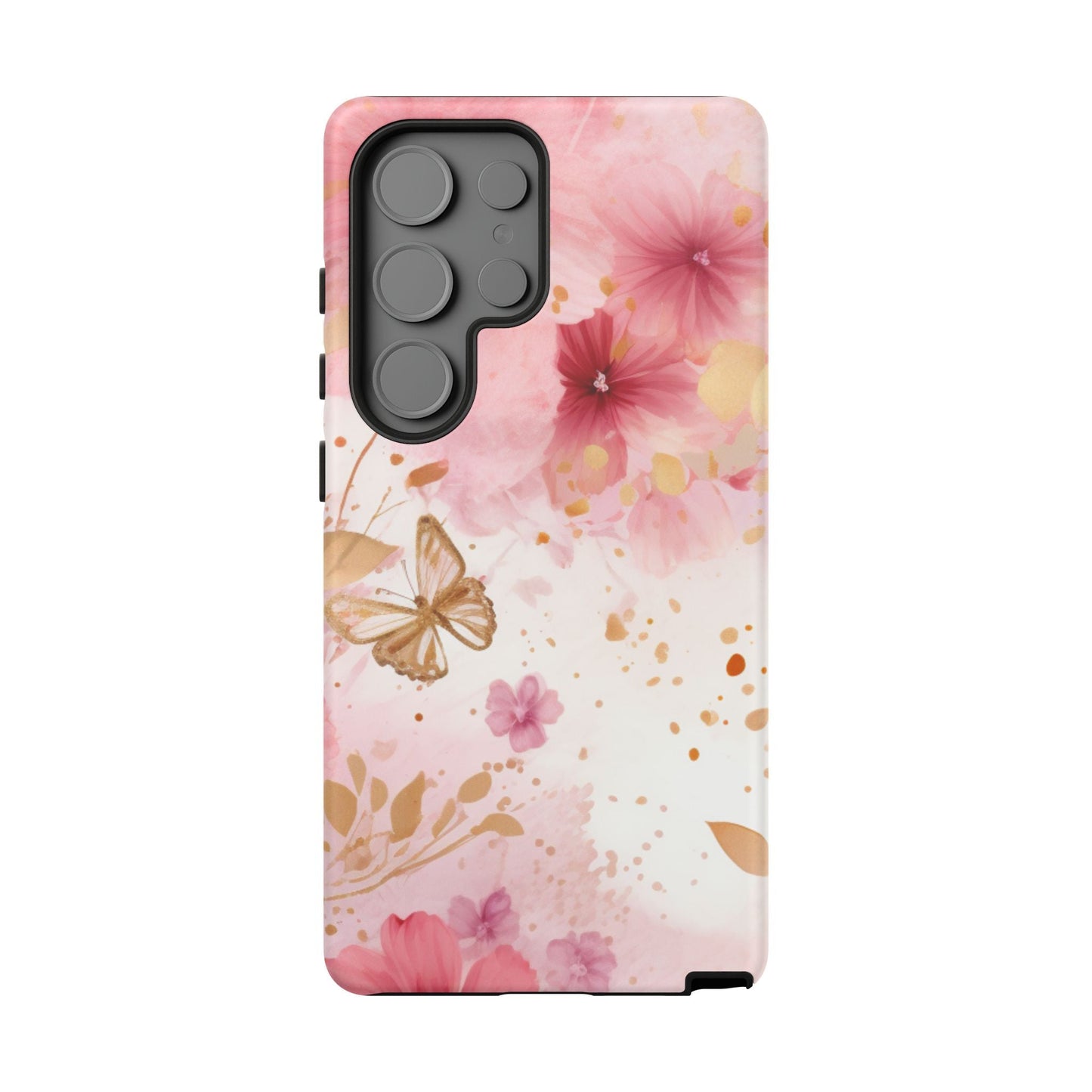 Blush Pink Floral Butterfly - Samsung Galaxy Case - BOGO Cases