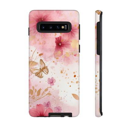 Blush Pink Floral Butterfly - Samsung Galaxy Case - BOGO Cases