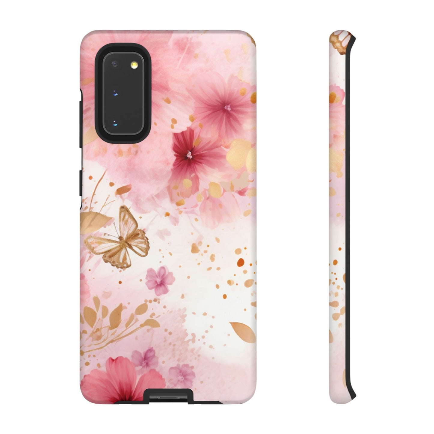 Blush Pink Floral Butterfly - Samsung Galaxy Case - BOGO Cases