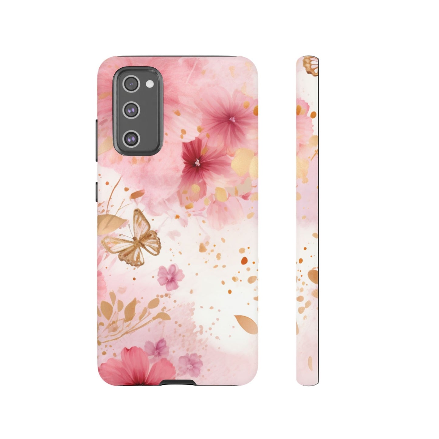 Blush Pink Floral Butterfly - Samsung Galaxy Case - BOGO Cases